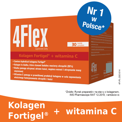4FLEX kolagen na zdrowe stawy kości masa mięśniowa 30 saszetek 