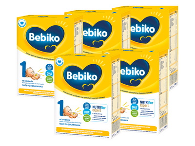 Bebiko 1 Mleko początkowe dla niemowląt od urodzenia ZESTAW 5x600g