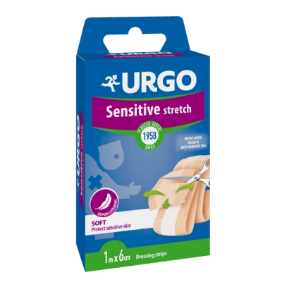 Urgo Sensitive Stretch plaster opatrunek do cięcia 1 m x 6 cm