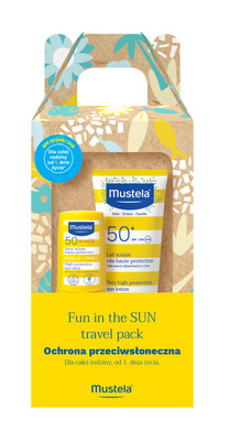 MUSTELA Zestaw FUN IN THE SUN mleczko SPF 50 40 ml i sztyft SPF 30 9 ml