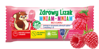 Zdrowy lizak dla dzieci mniam mniam z witaminami smak malinowy ŁEZKA 1 sztuka