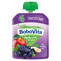 BoboVita zestaw MIX smaków musy 6 x 80 g