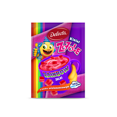 Delecta Kisiel RAINBOW ZOZOLE z żelkami na zimno 34 g