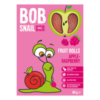 Bob Snail Rollsy owocowe Jabłko Malina bez cukru 60 g