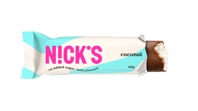  NICK'S batony w czekoladzie bez cukru RÓŻNE SMAKI zestaw 8 sztuk