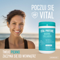 Vital Proteins Marine Collagen dla młodzieńczego wyglądu, kolagen rybi o neutralnym smaku 221g + TORBA LUNCHOWA GRATIS