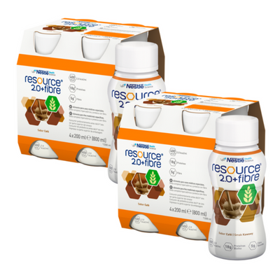 Nestlé Resource 2.0+Fibre Preparat odżywczy w płynie smak kawowy 8 x 200 ml