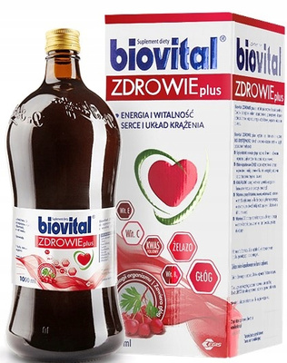 Biovital Zdrowie i Pamięć suplementy w płynie dla dorosłych IDEALNY NA PREZENT zestaw 2 x 1000 ml