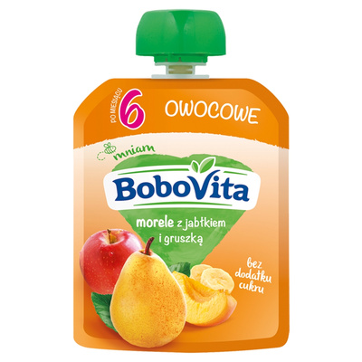 BoboVita zestaw MIX smaków musy 6 x 80 g