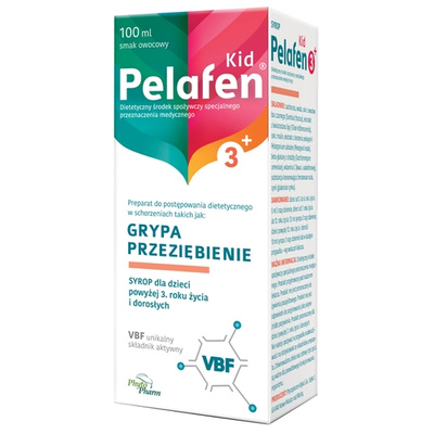  Pelafen Kid 3+ syrop dla dzieci powyżej 3 roku i dorosłych smak owocowy 100 ml