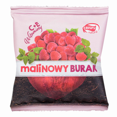 Crispy Natural burak suszony z sokiem malinowym i witaminami plasterki 18g