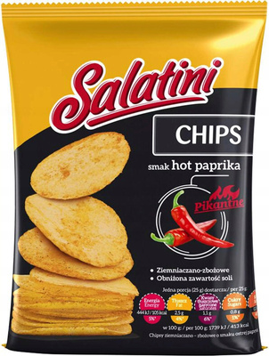 Salatini zestaw zdrowe chipsy snacki RÓŻNE SMAKI ZESTAW 5 sztuk