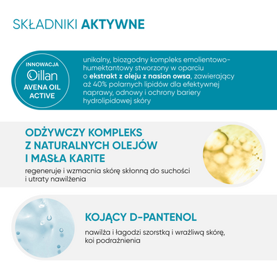 Oillan Nawilżający Dermo-krem do twarzy i ciała SKÓRA WRAŻLIWA 500 ml