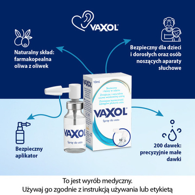 Vaxol spray do usuwania woskowiny usznej10 ml