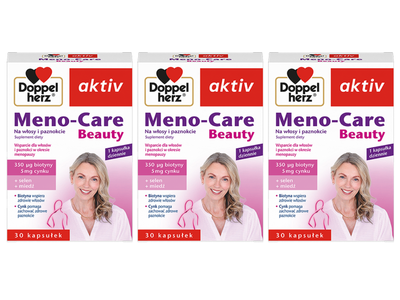 Doppelherz aktiv Meno-Care Beauty na włosy i paznokcie MENOPAUZA ZESTAW 3 x 30 kapsułek