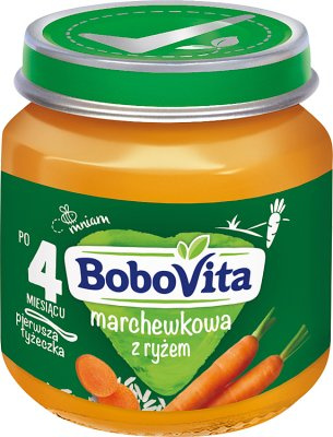 BoboVita Marchewkowa z ryżem po 4 miesiącu ZESTAW 6 x 125 g