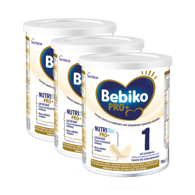 Bebiko Pro+ 1 Mleko początkowe dla niemowląt od urodzenia ZESTAW 3 x 700 g