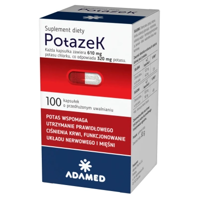 Potazek o przedłużonym uwalnianiu 100 kapsułek