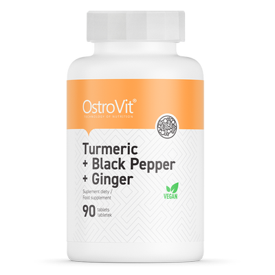 OstroVit Kurkumina + Czarny Pieprz + Imbir 90 tabletek