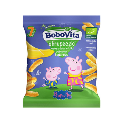Bobovita BIO Peppa Pig Chrupki kukurydziane bananowe po 7 miesiącu 20g
