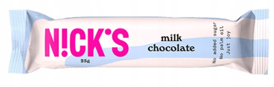 NICK'S baton w czekoladzie mlecznej bez cukru 25 g
