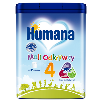 Humana 4 Mali Odkrywcy Napój mleczny w proszku po 24. miesiącu 650 g