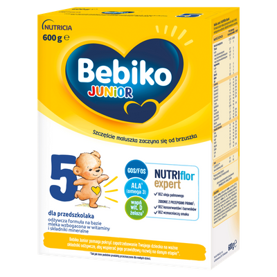 Bebiko Junior 5 Odżywcza formuła na bazie mleka dla przedszkolaka 2x600 g