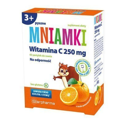 MNIAMKI Witamina C 250mg pastylki do ssania 60past