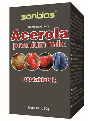 SANBIOS Acerola Premium Mix ODPORNOŚĆ 100 tabletek