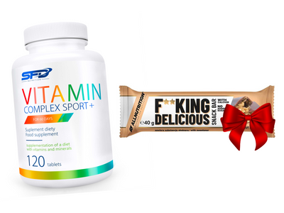 SFD vitamin complex sport+ 120 tabletek + BATONIK KARMELOWY GRATIS!