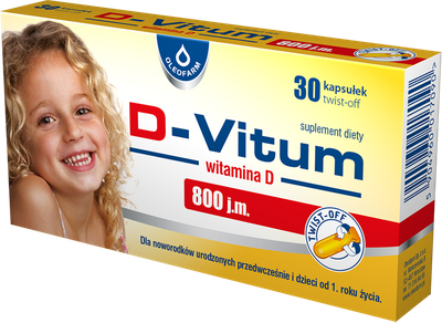 D-Vitum Witamina D dla niemowląt 800 j.m 30 kap.