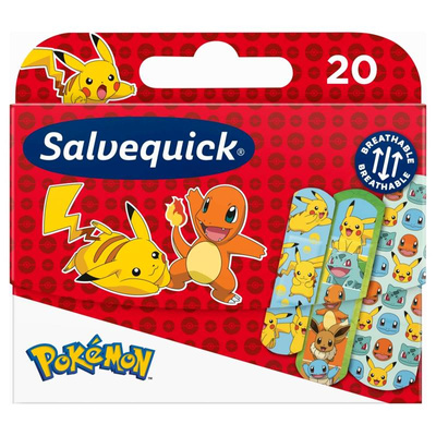 Plastry dla dzieci Salvequick Pokemon 20 sztuk