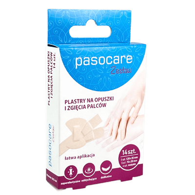 Pasocare zestaw plastrów na opuszki i zgięcia palców 14 sztuk