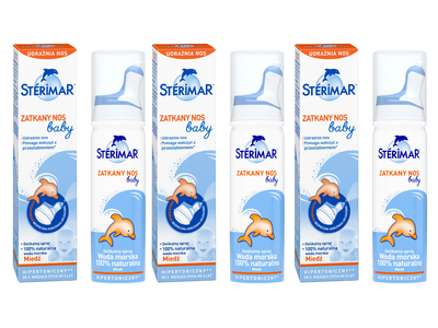 Sterimar Baby Zatkany Nos spray hipertoniczny z miedzią dla dzieci od 3 miesiąca ZESTAW 3 x 50 ml 