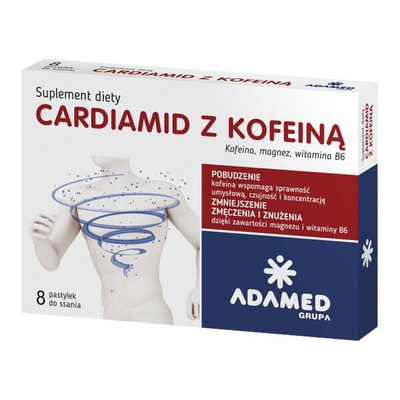  Cardiamid z kofeiną 8 pas. kofeina, magnez, B6