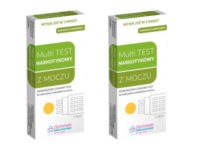 Test narkotykowy Multi do wykrywania narkotyków w moczu ZESTAW 2 sztuk