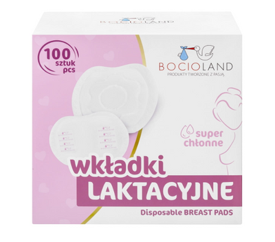 Bocioland Wkładki laktacyjne SUPER CHŁONNE megapaka 100 sztuk