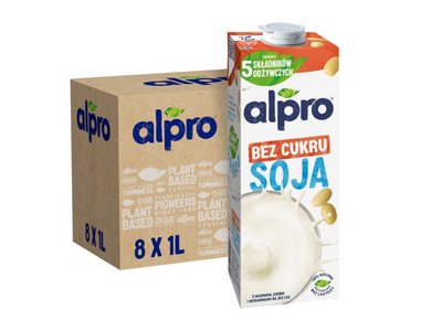 Alpro Napój sojowy niesłodzony zestaw 8x1L