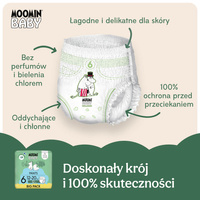 Muumi Baby Pants 6 Junior 12-20 kg (52 szt), eko pieluchomajtki + CHUSTECZKI BEGGS GRATIS!