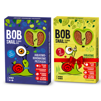 BOB SNAIL Przekąska jabłko-borówka 60 g + jabłko 60 g GRATIS!