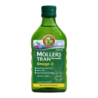 Mollers Tran Norweski o aromacie naturalnym ODPORNOŚĆ 250 ml