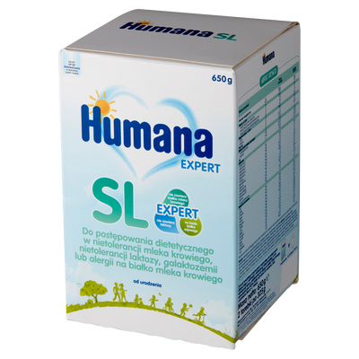Humana Expert SL mleko bez laktozy białko sojowe od urodzenia 650 g