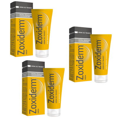 Zoxiderm Krem do twarzy dla skóry wrażliwej ZESTAW 3 x 30 ml