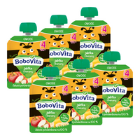 BoboVita Mus jabłka i banany po 4. miesiącu ZESTAW 6 x 80 g