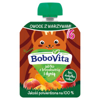 BoboVita Jabłko z brzoskwinią i dynią po 6 miesiącu ZESTAW 6 x 80 g