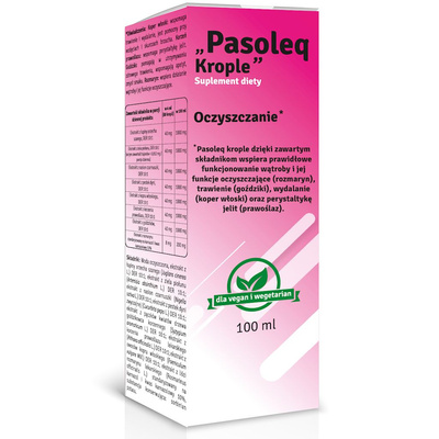 Pasoleq OCZYSZCZANIE TRAWIENIE WYDALANIE krople 100 ml