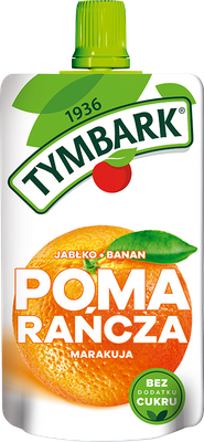 Tymbark Mus 100 % z owoców pomarańcza jabłko banan marakuja 120 g