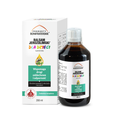 Produkty Bonifraterskie Balsam Jerozolimski dla dzieci powyżej 3 roku życia i dorosłych 200 ml