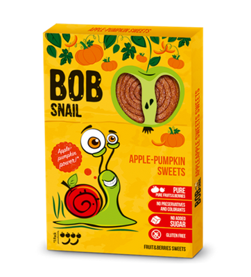 BOB SNAIL Przekąska jabłko-dynia 60g krótka data