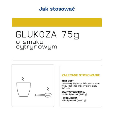 Diather Glukoza w proszku o smaku cytrynowym 75g